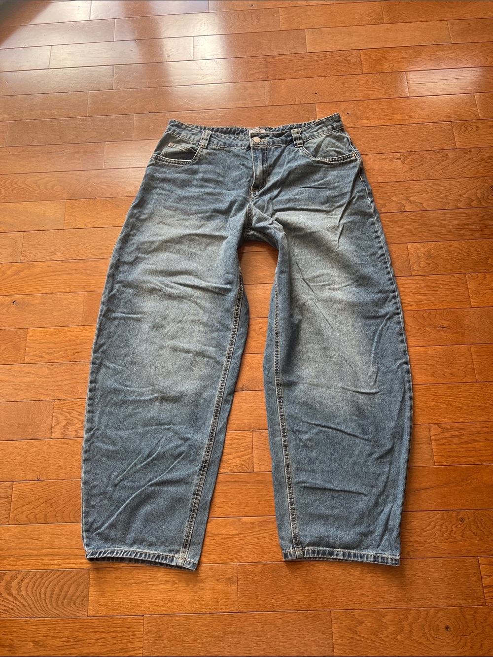❤️REFUGE BARREL LEG BLUE WASH JEAN-11❤️
